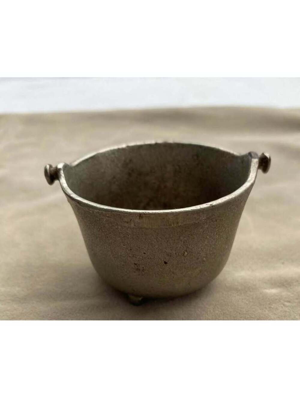 Vintage Miniature Cast Metal Cauldron Pot